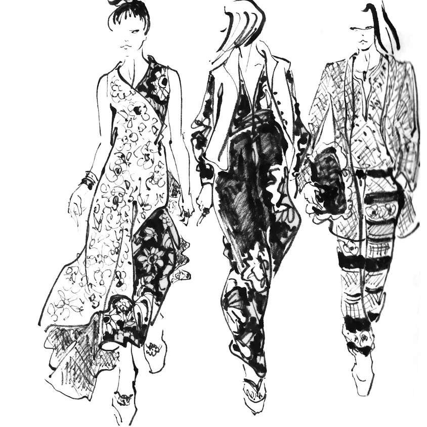 Fashion illustration study F — J4 Atelier