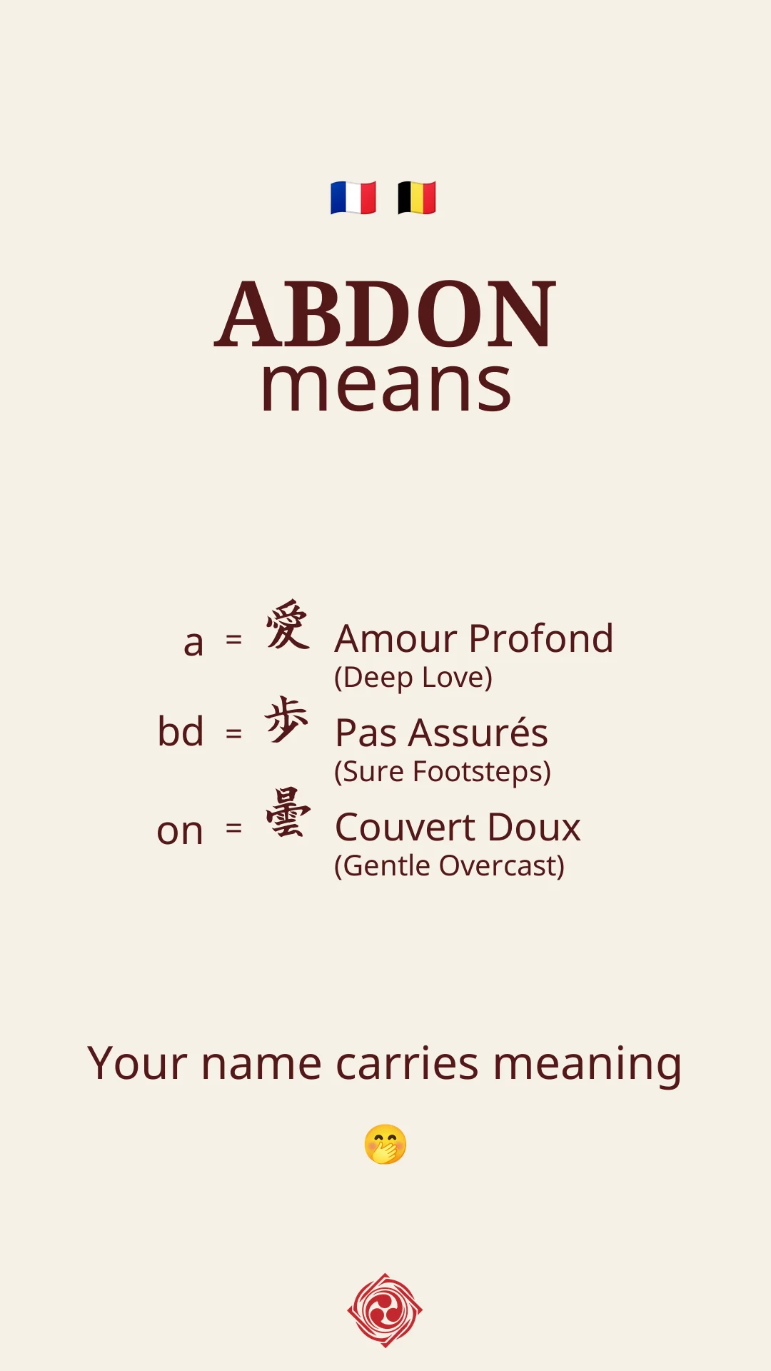 Personalised Japanese Name
